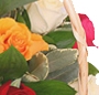 Cosulet trandafiri multicolori